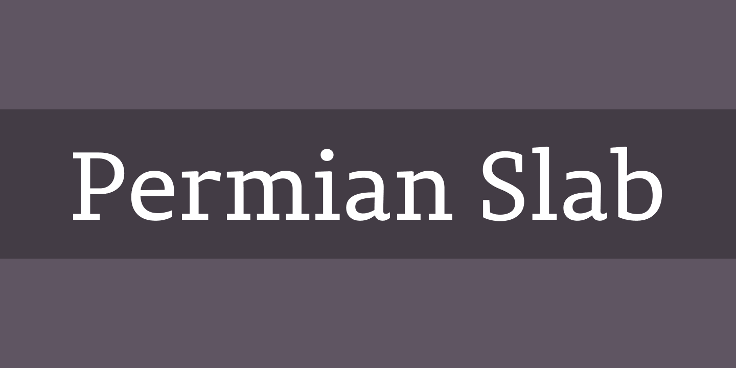 Przykład czcionki Permian Slab Serif Regular
